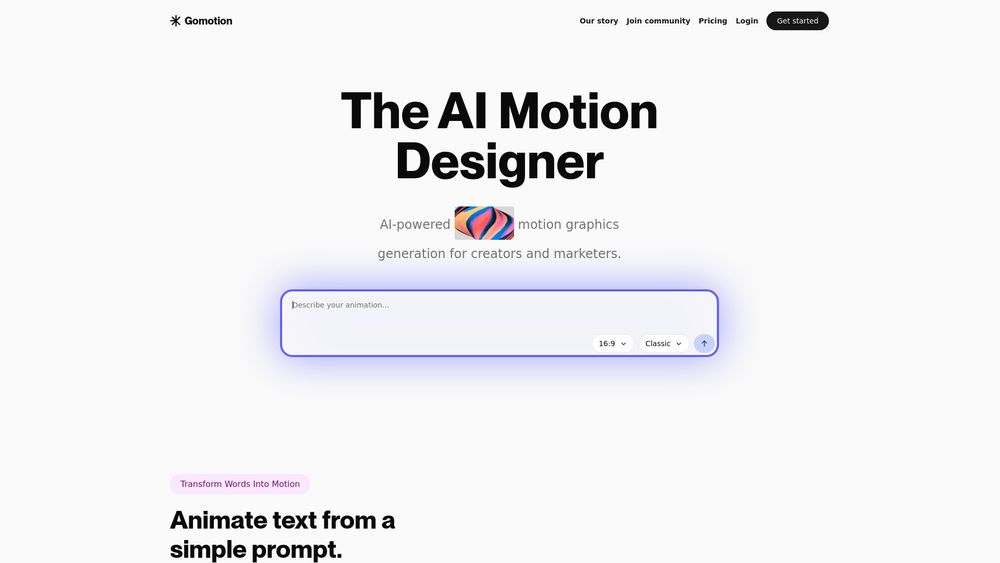 Screenshot of Gomotion