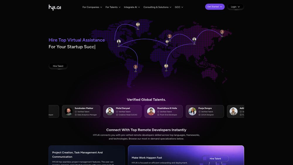 Screenshot of HYI.AI