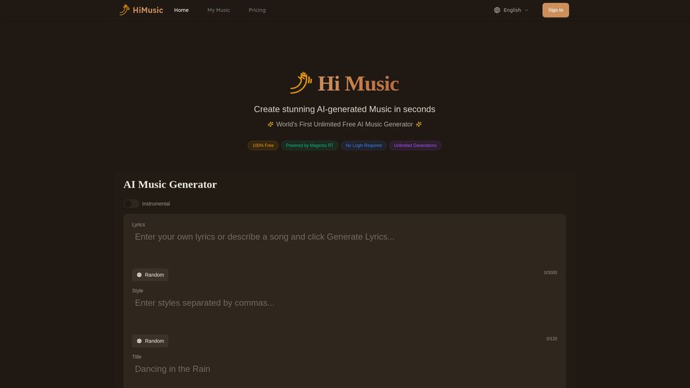 Screenshot of HiMusic