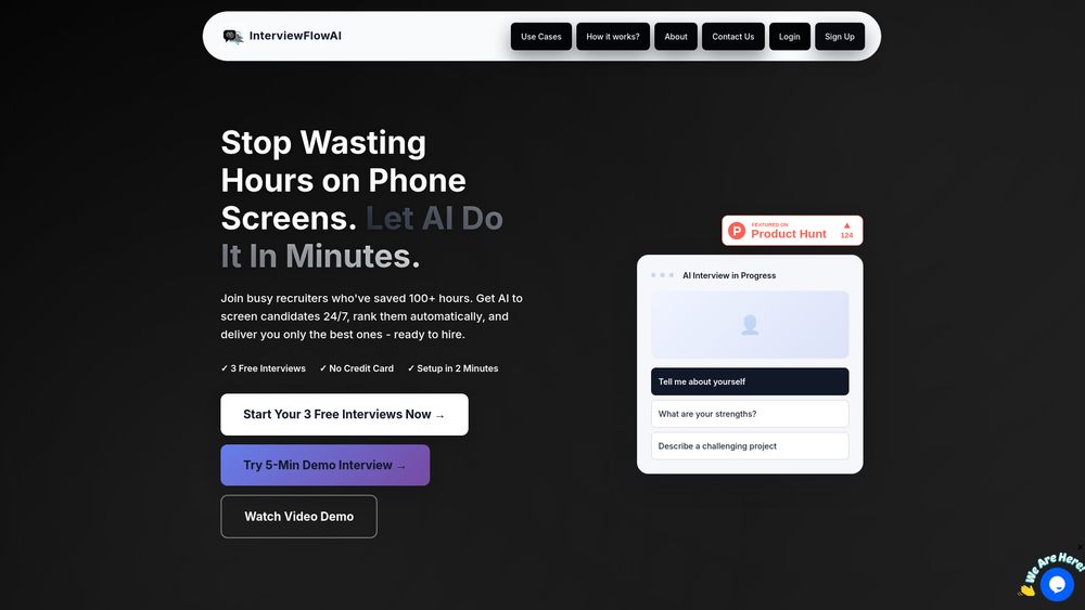 Screenshot of InterviewFlowAI - AI Interviews