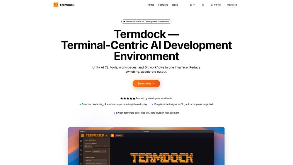 Screenshot of Termdock