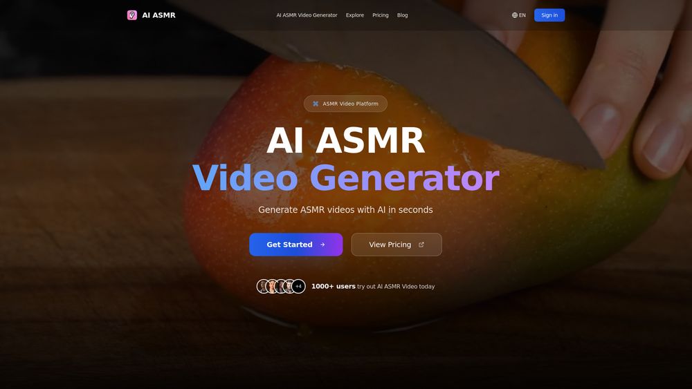 Screenshot of AI ASMR