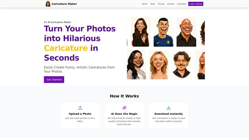 Screenshot of Caricature Maker