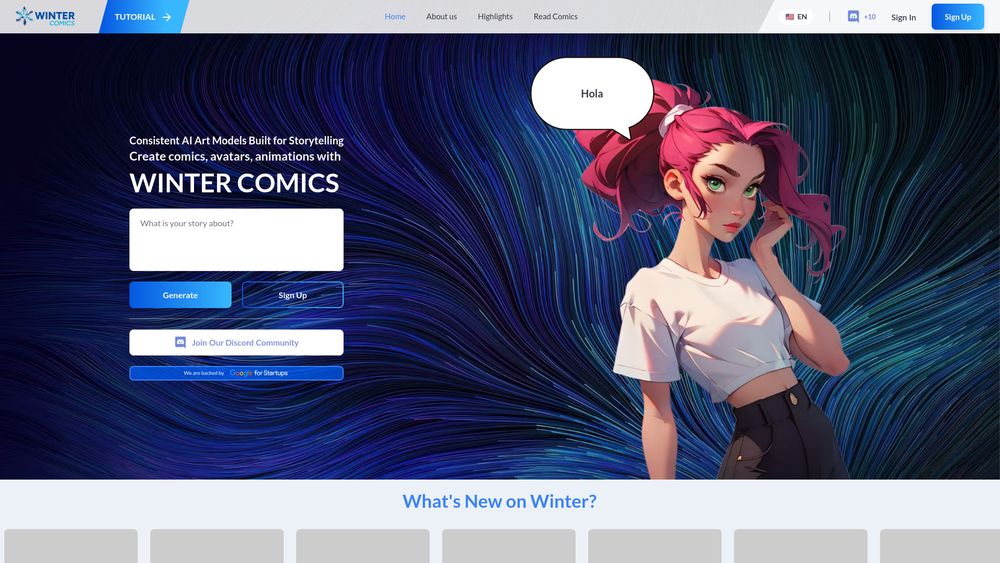 Screenshot of Winter Comics