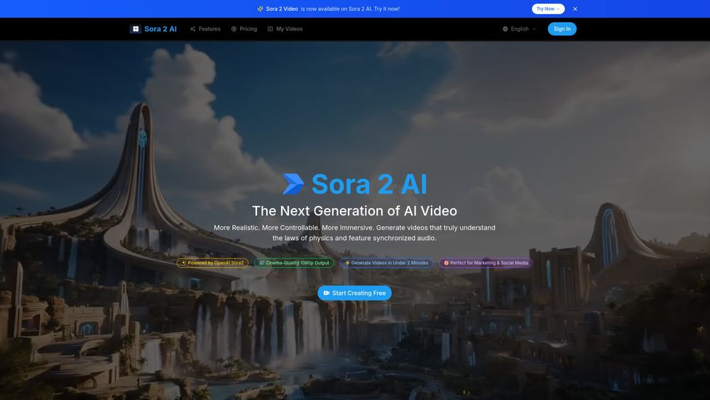 Screenshot of Sora 2 AI