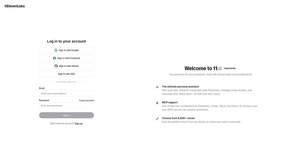 Screenshot of 11ai