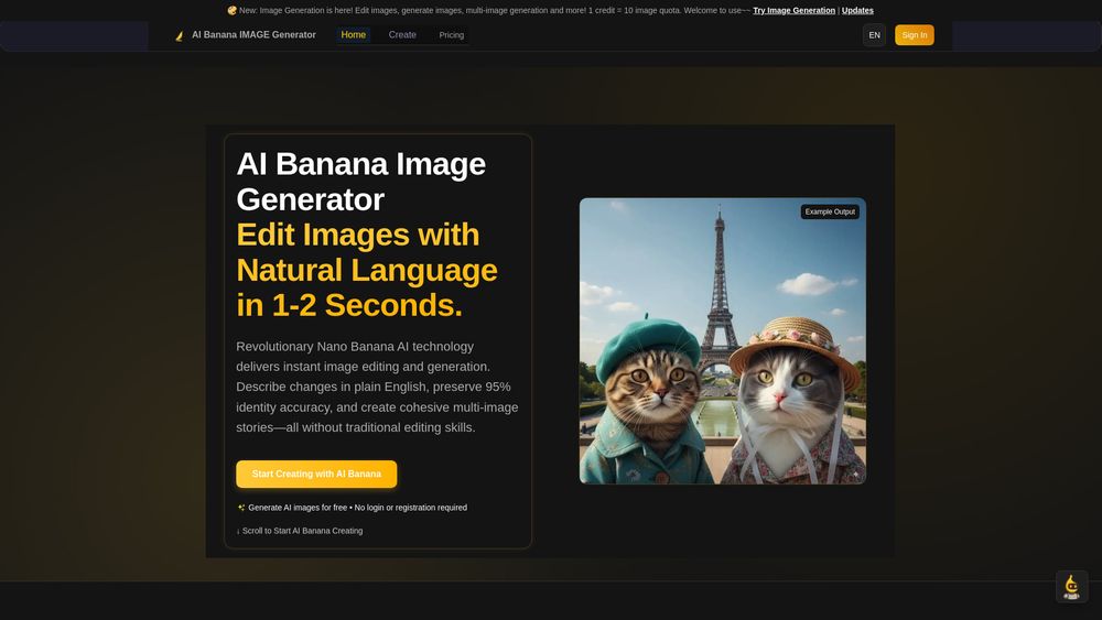 Screenshot of AI Banana - Nano Banana Image Generator