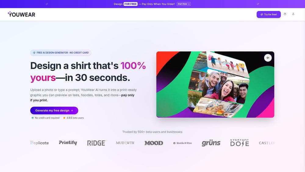 Screenshot of YouWear