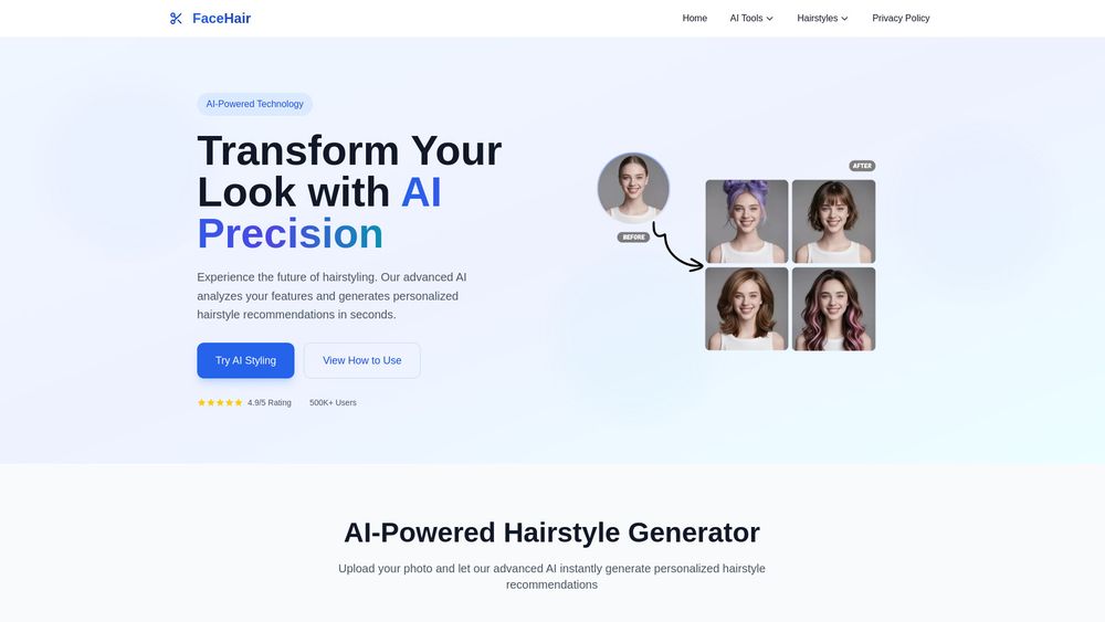 Screenshot of FaceHair