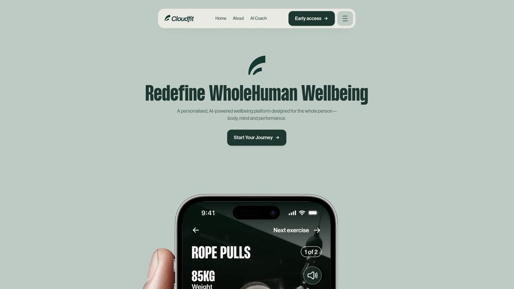 Screenshot of Cloudfit - AI Health Coach