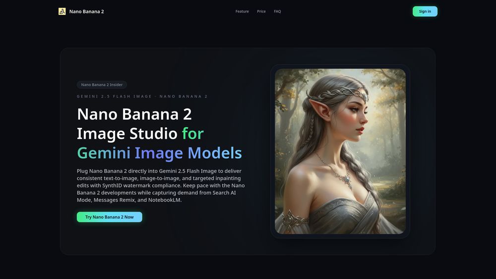 Screenshot of Nano Banana 2 – Gemini 2.5 Flash Image & AI Image Studio