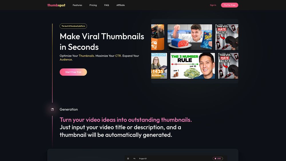 Screenshot of Thumbspot