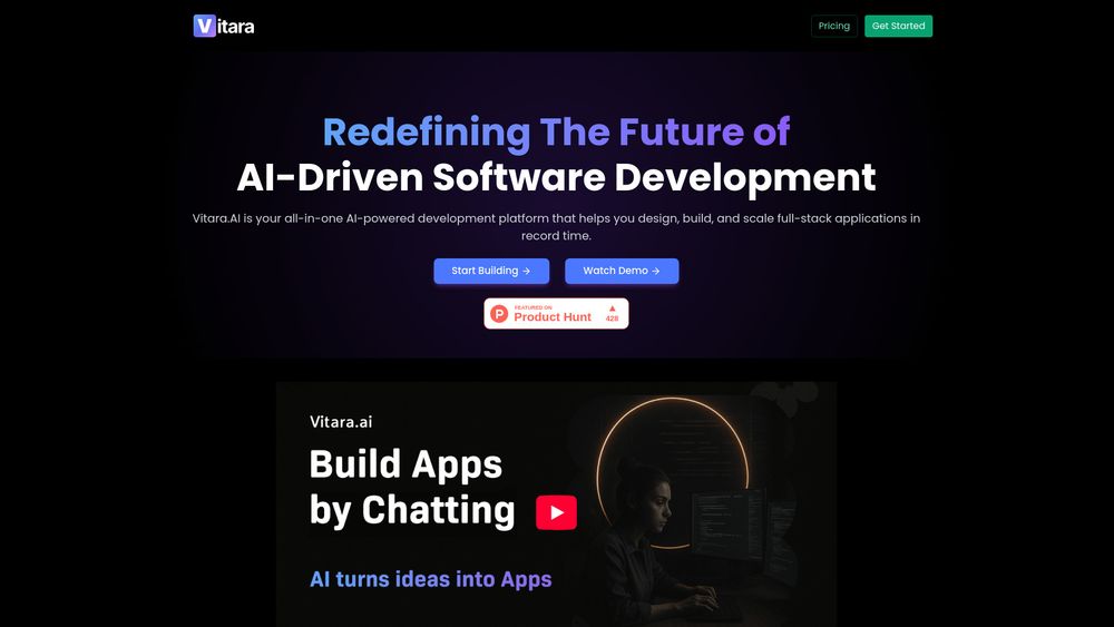 Screenshot of Vitara AI