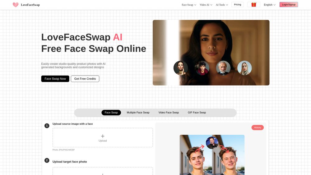 Screenshot of LoveFaceSwap