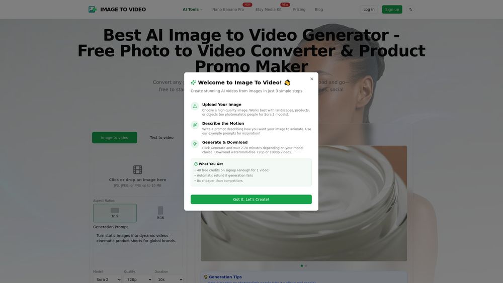 Screenshot of Best AI Image to Video | Free, Cheapest Product Promo Maker Screenshot of Best AI Image to Video | Free, Cheapest Product Promo Maker