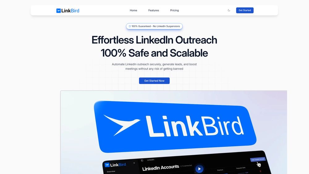 Screenshot of Linkbird