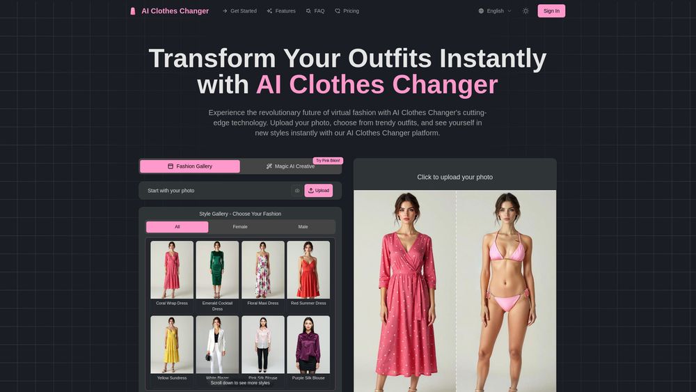 Screenshot of AI Clothes Changer