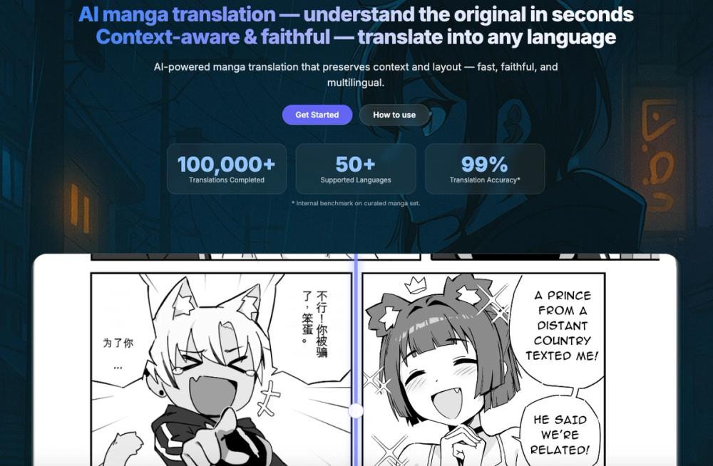 image of AI Manga Translate