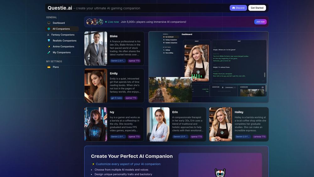 Screenshot of Questie.ai