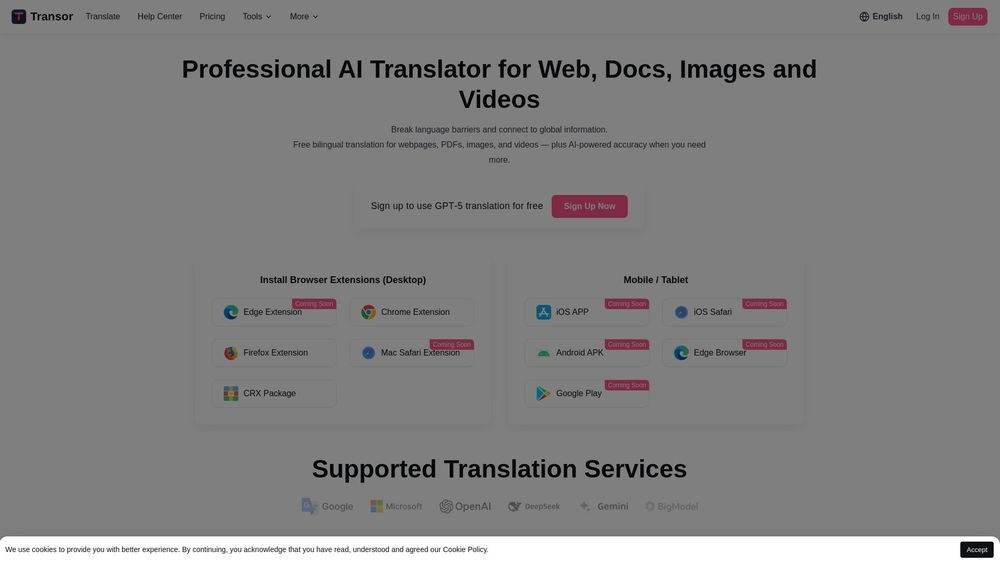 Screenshot of Transor
