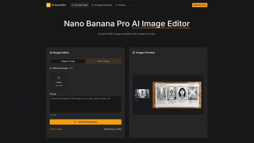 Screenshot of AI Image Editor - AIImgEditor.ai Screenshot of AI Image Editor - AIImgEditor.ai