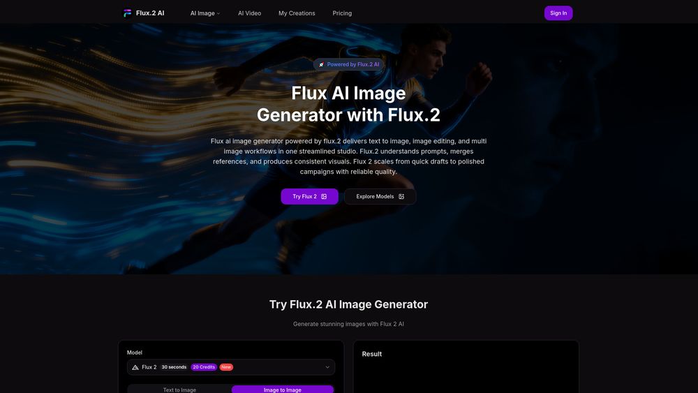Screenshot of Flux 2 AI