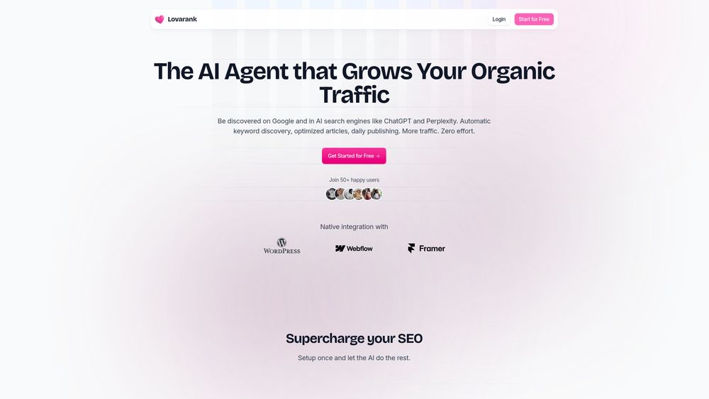 Screenshot of Lovarank Screenshot of Lovarank