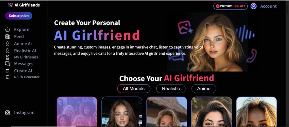 image of AIGirlfriends.ai