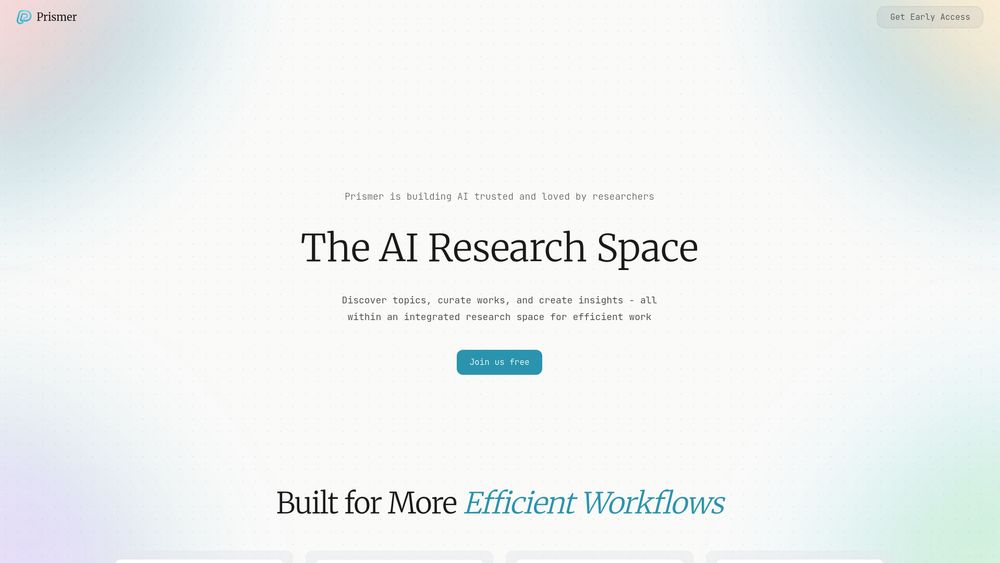 Screenshot of Prismer.AI