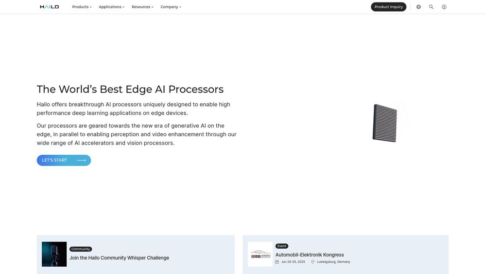 Screenshot of Hailo AI