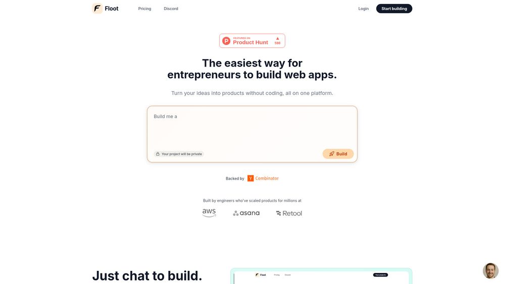 Screenshot of Floot