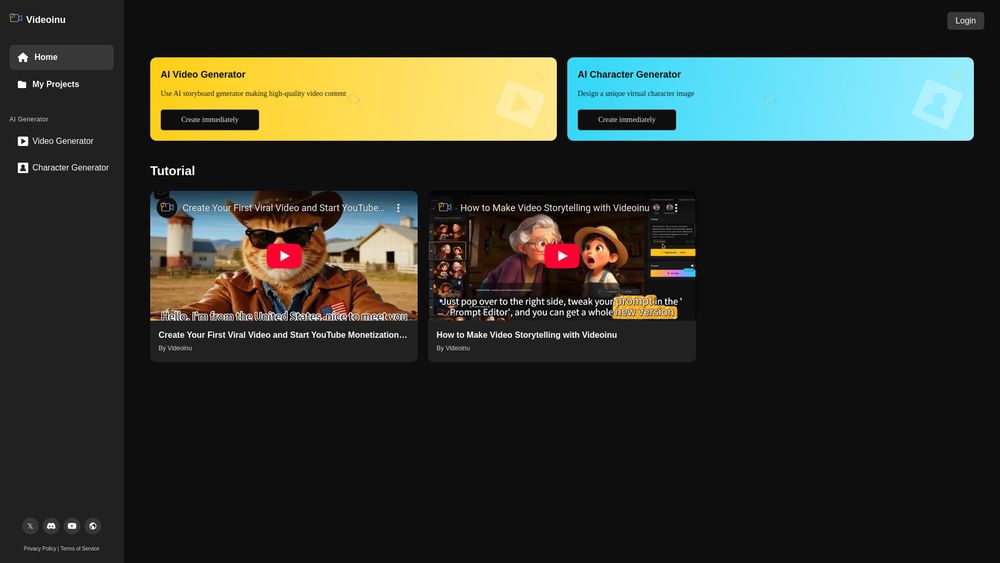 Screenshot of Videoinu