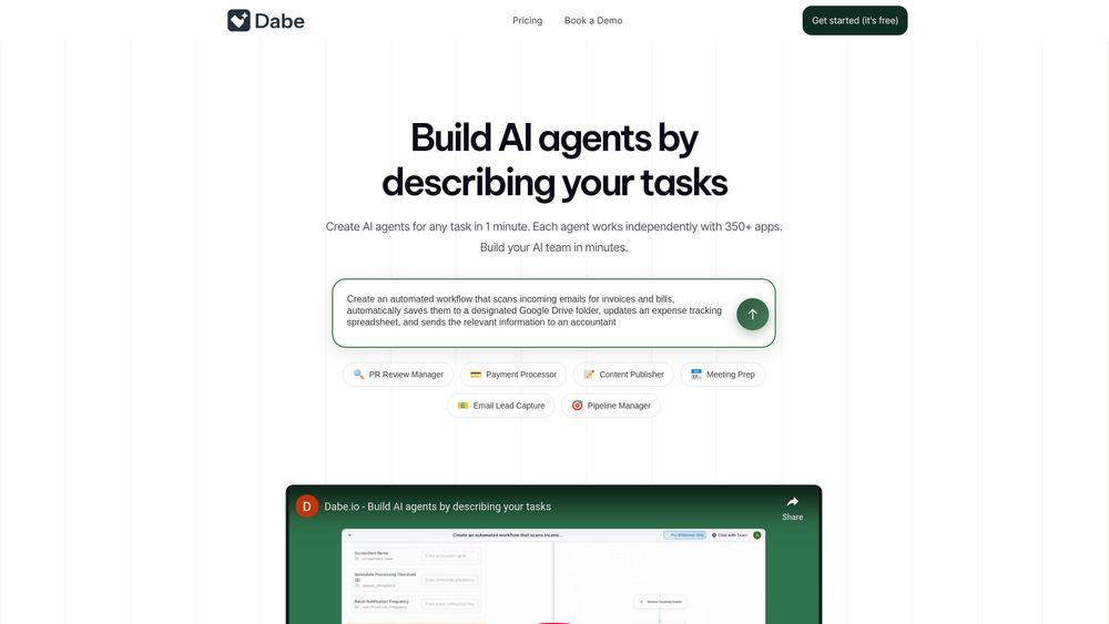 Screenshot of Dabe Agents