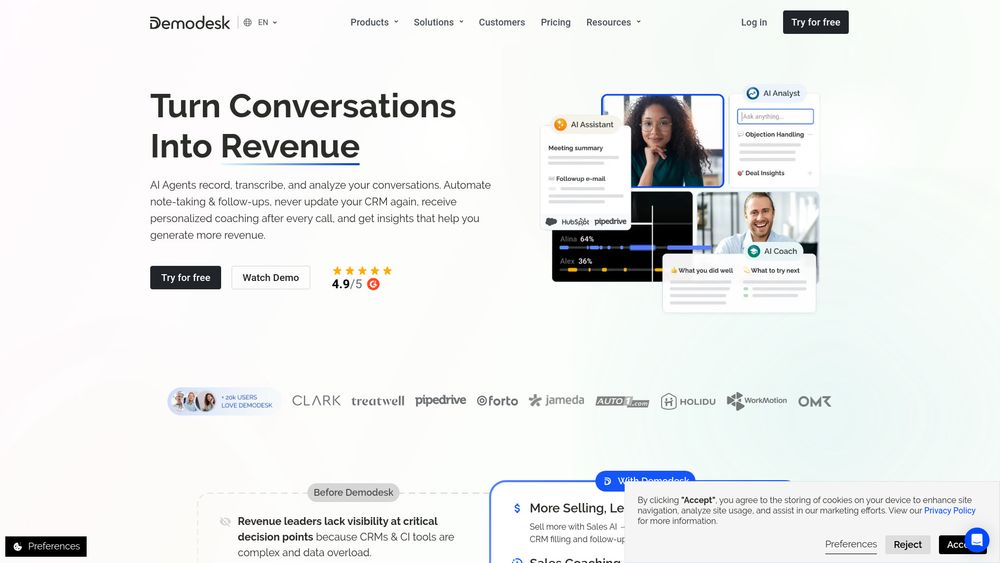 Screenshot of Demodesk