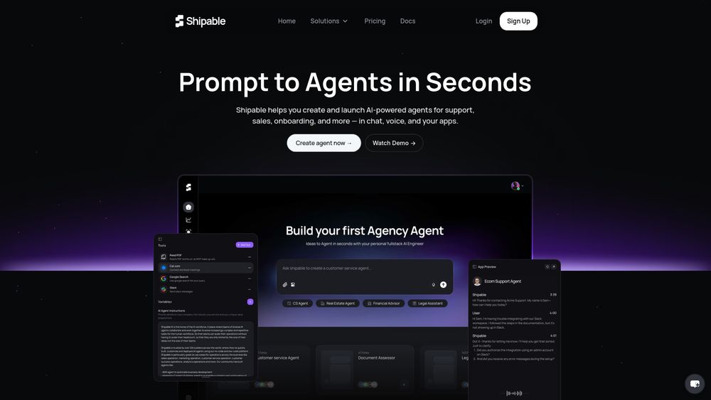 Screenshot of Shipable AI