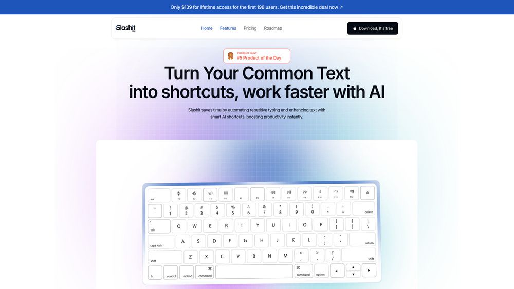 Screenshot of Slashit App