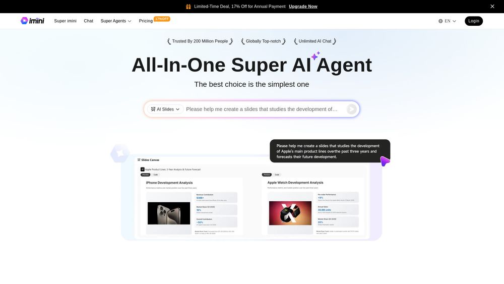 Screenshot of imini AI