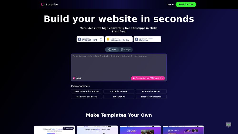 Screenshot of EasySite