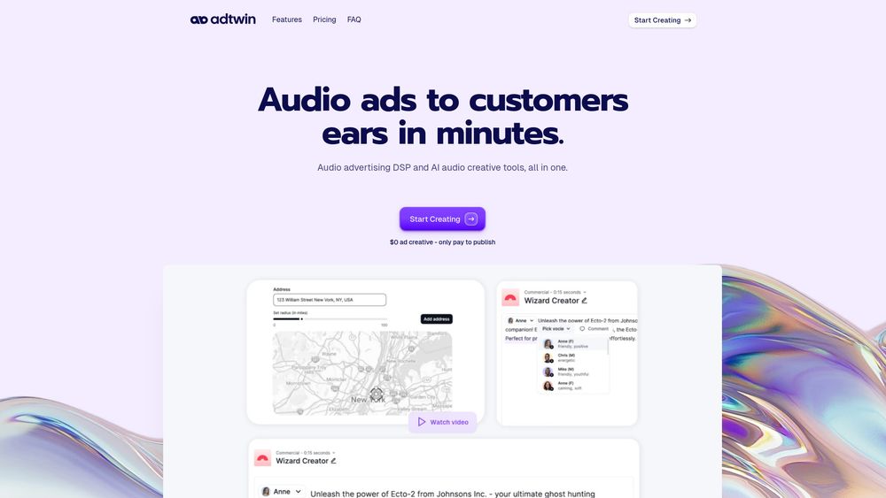 Screenshot of Adtwin AI