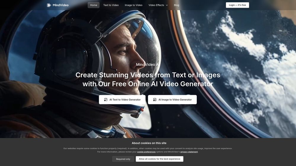 Screenshot of MindVideo AI