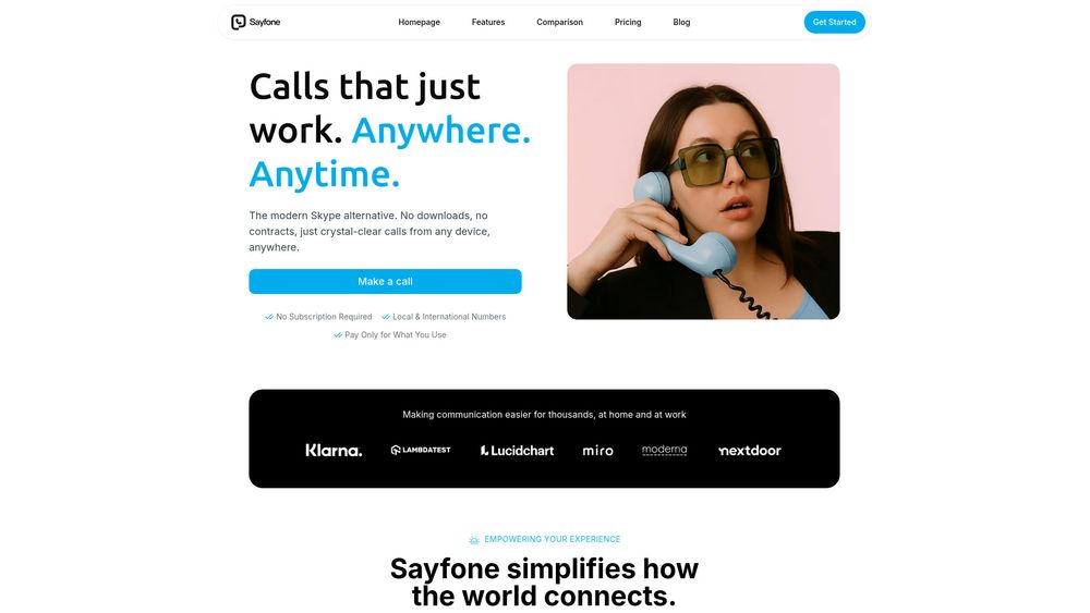 Screenshot of Sayfone