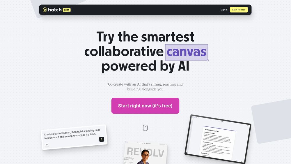 Screenshot of Hatch Canvas