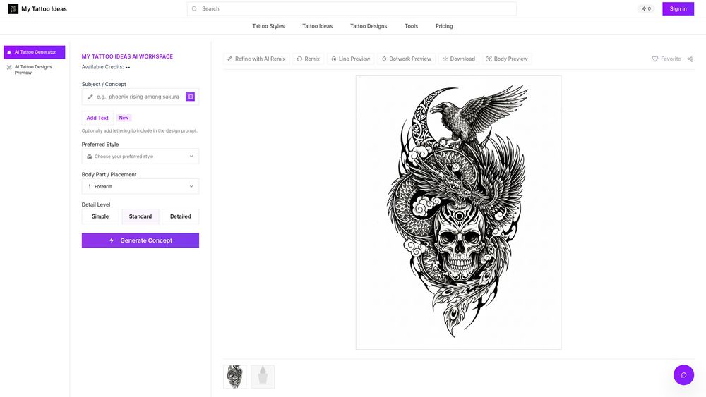 Screenshot of My Tattoo Ideas Screenshot of My Tattoo Ideas