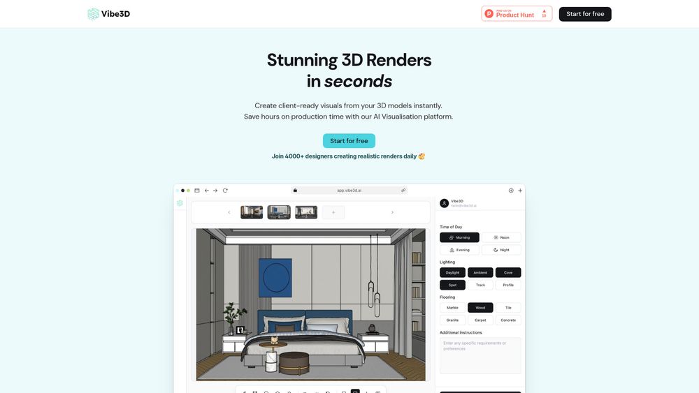 Screenshot of Vibe3D.ai