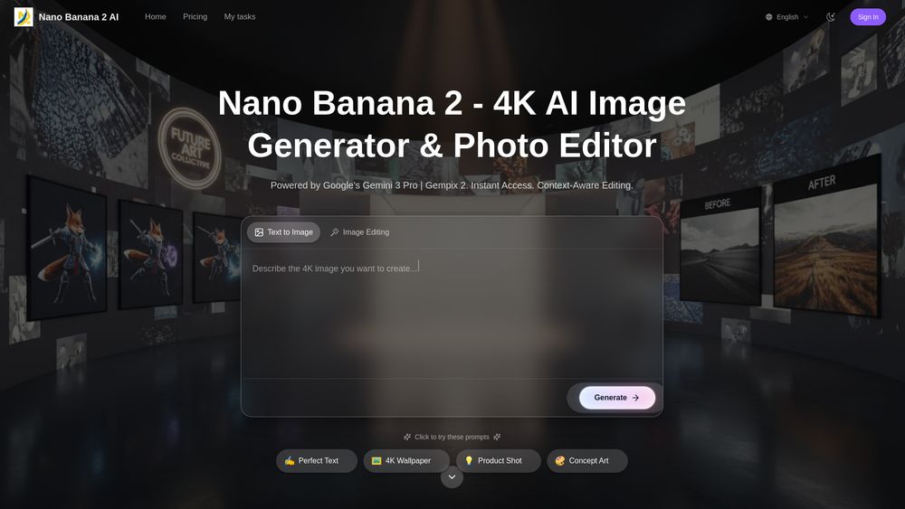 Screenshot of Nano Banana 2 AI