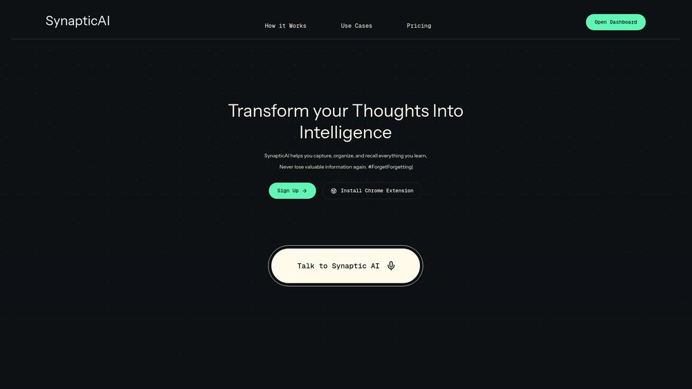 Screenshot of Synaptic AI
