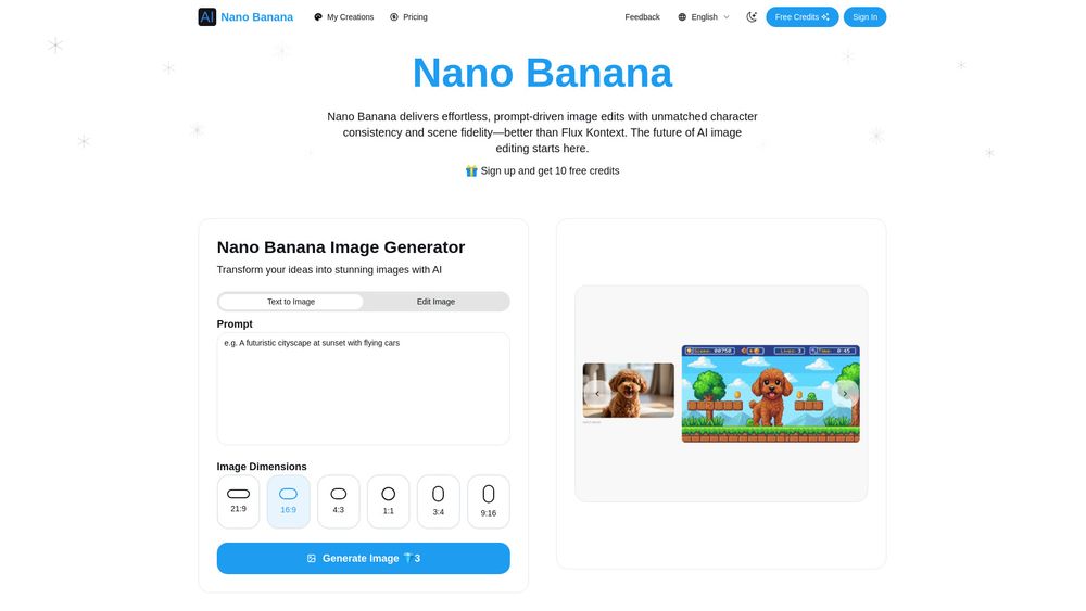Screenshot of nano-banana