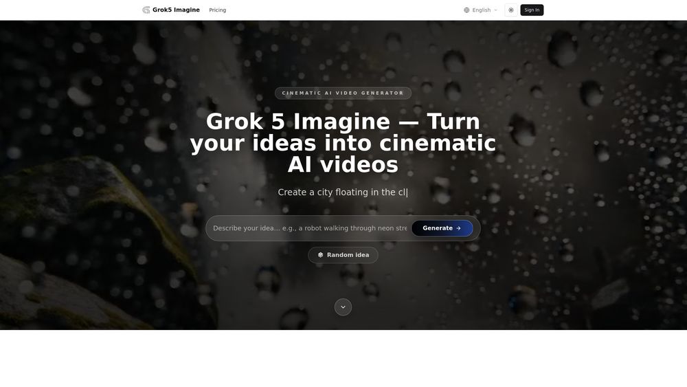 Screenshot of Grok 5 Imagine Screenshot of Grok 5 Imagine