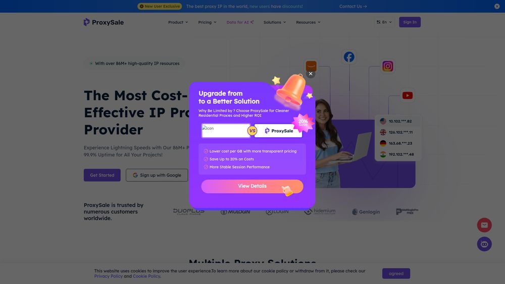 Screenshot of Proxysale