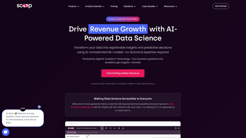 Screenshot of Scoop Analytics